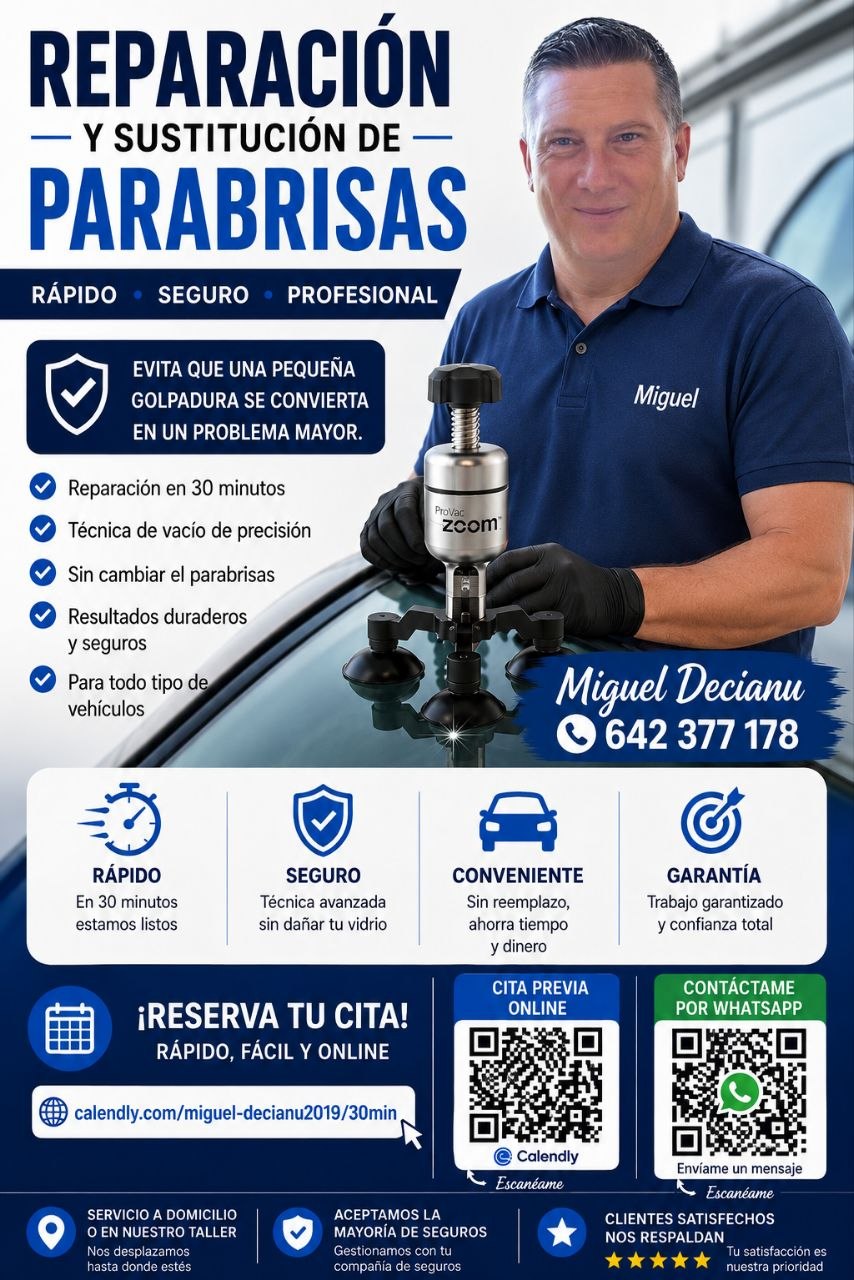 Reparacion y sustitucion de parabrisas